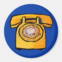 Aimant de téléphone du Rotary jaune
