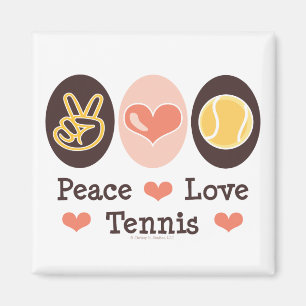 Aimant de tennis d'amour de paix