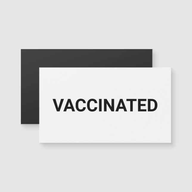 Aimant de texte personnalisé simple en noir (Devant / Derrière)