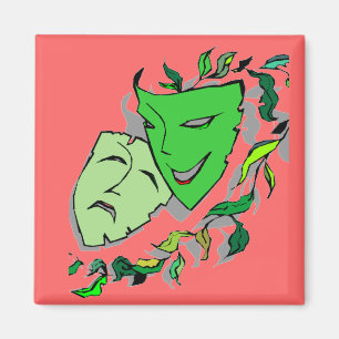 Aimant de THÉÂTRE de MASQUES de DRAME de COMÉDI