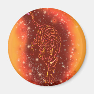 Aimant De Tigre Courant À Galaxy Starry Night