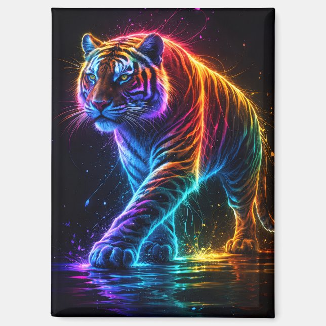 Aimant de tigre néon (Recto)