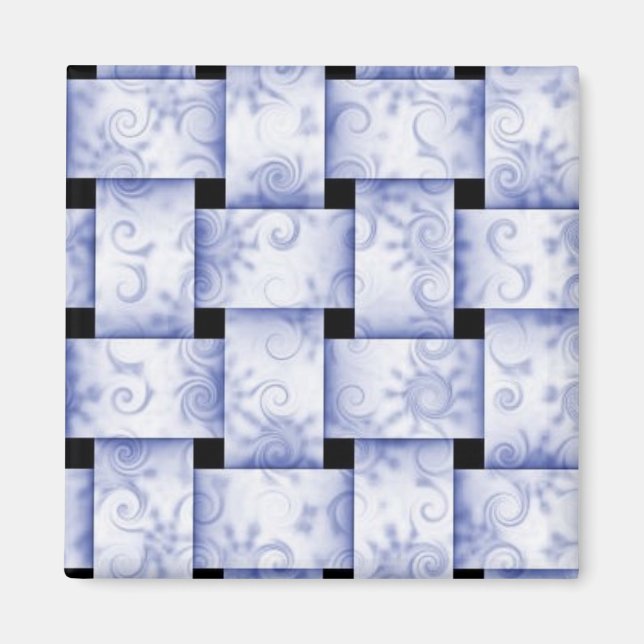aimant de tissage bleu bébé (Devant)