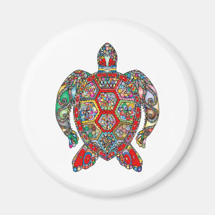 Aimant de tortue colorée