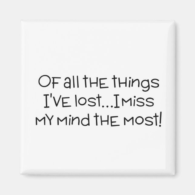 Aimant De toutes les choses que j'ai perdues, ma tête me  (Devant)