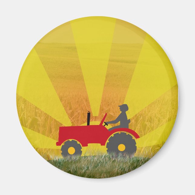 Aimant de tracteur rouge ou vert (Devant)
