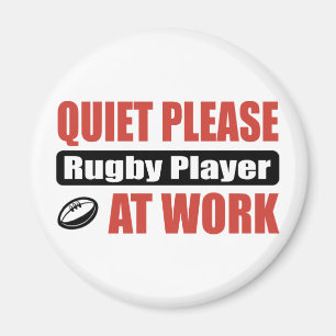 Aimant De tranquillité joueur de rugby svp au travail