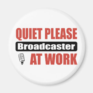 Aimant De tranquillité radiodiffuseur svp au travail