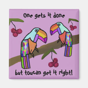 Aimant de travail d'équipe de toucans