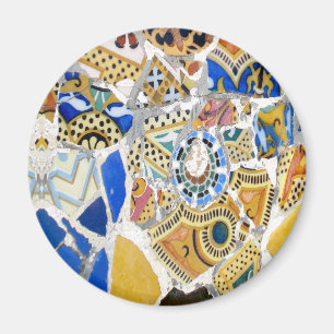 Aimant de tuiles jaunes Gaudi