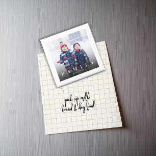 Aimant de typographie de photo de famille minimali