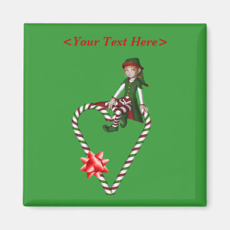 Aimant de vacances de Noël de coeur de sucre de ca