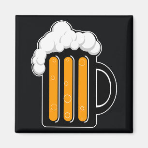 Aimant de verre de bière noir