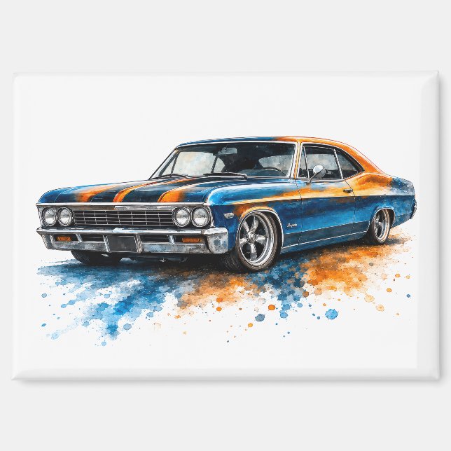Aimant de voiture de muscle américaine (Recto)