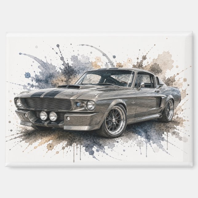 Aimant de voiture de muscle américaine (Recto)