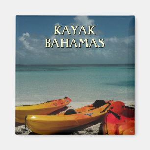 Aimant de voyage des Bahamas de kayak
