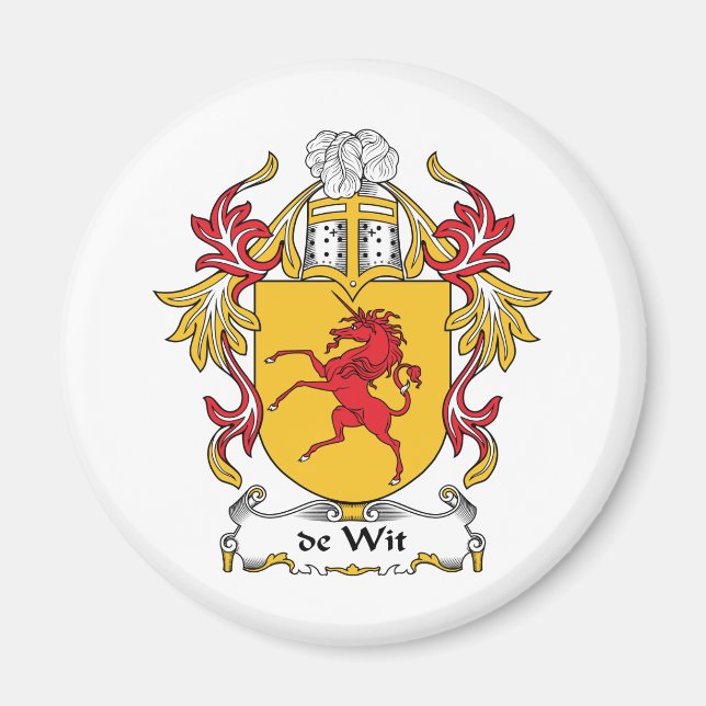 Aimant de Wit Family Crest (Devant)