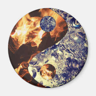 Aimant de Yin Yang du feu et de glace