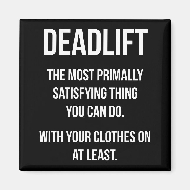 Aimant Deadlift - Funny Gym - Novelty Workout (Devant)