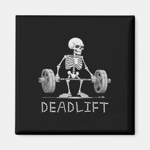 Aimant Deadlift Skeleton Halloween drôle Poids Lifting C