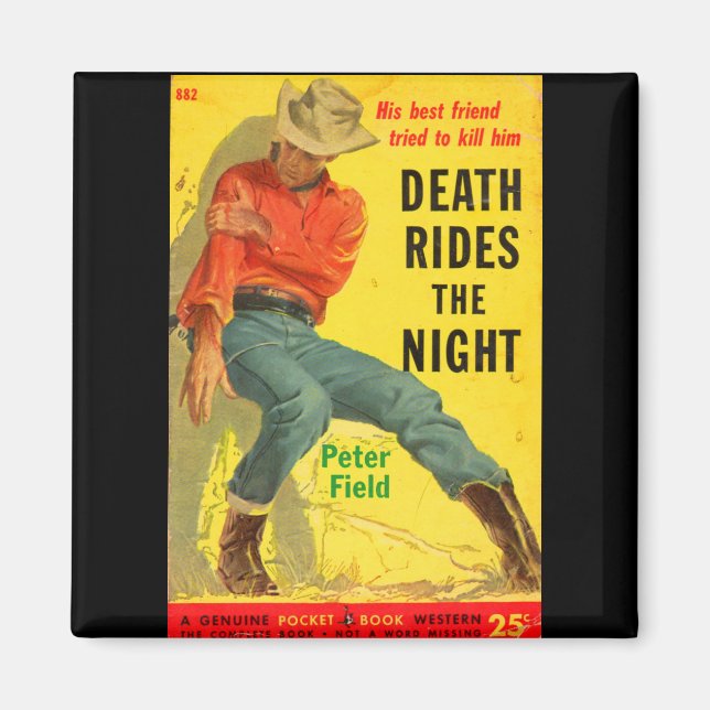 Aimant Death Rides La nuit couverture du livre de l'ouest (Devant)