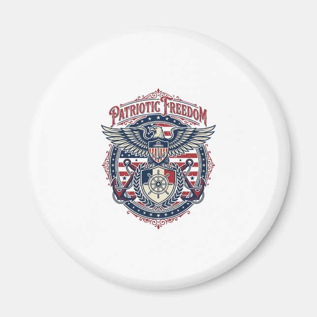Aimant Débardeur graphique vectoriel pré-coastal patrioti (Devant)