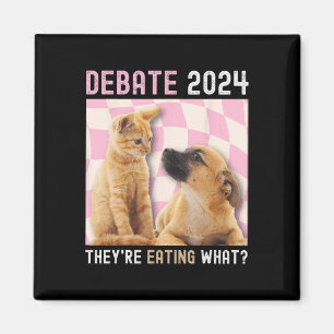 Aimant Débat Élection 2024 Animaux de compagnie Chien Cha