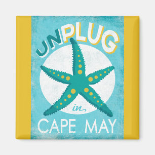 Aimant Débranchez en plage d'étoiles de mer de Cape May