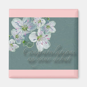 Aimant Debut Congratulations Spring Beauty Wildflower
