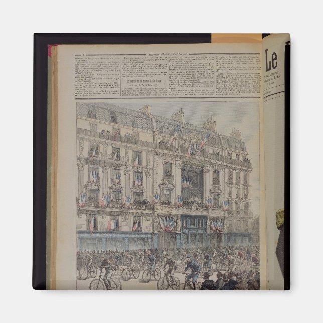 Aimant Début de la course à vélo Paris-Brest (Devant)