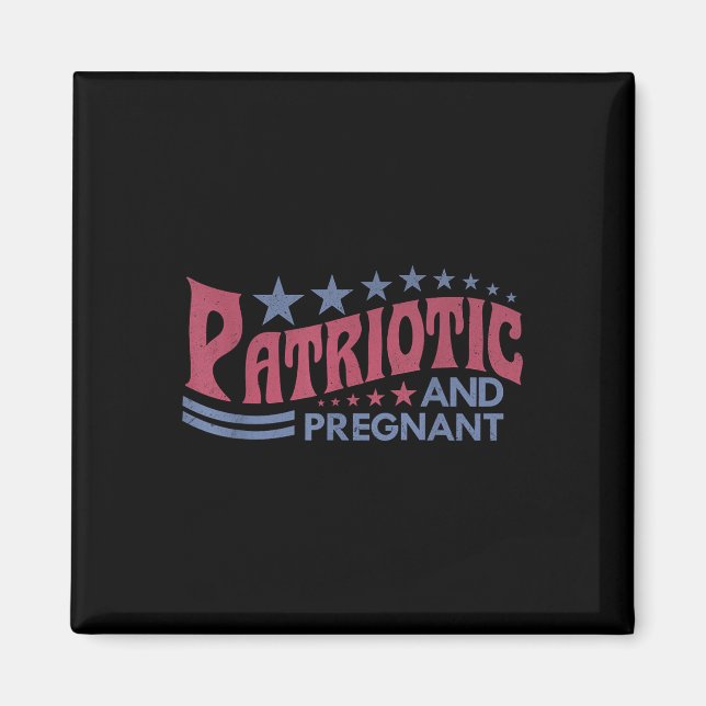 Aimant Déclaration de grossesse du 4 juillet Mama Patriot (Devant)