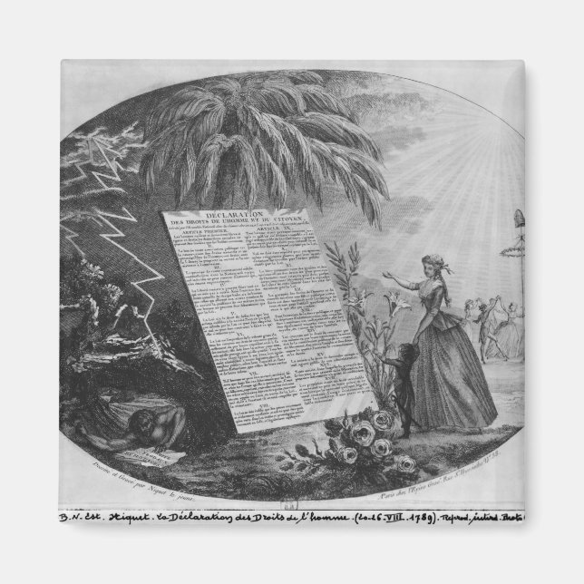 Aimant Déclaration des droits de l'homme (Devant)