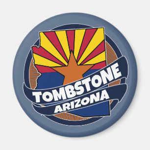 Aimant d'éclat de drapeau de l'Arizona de pierre