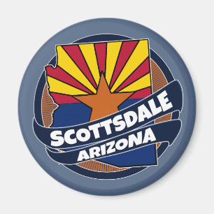Aimant d'éclat de drapeau de Scottsdale Arizona