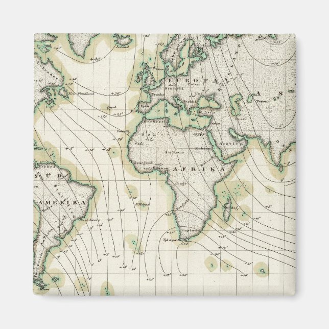 Aimant Déclination magnétique mondiale (Devant)