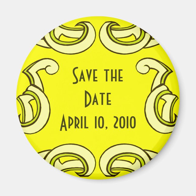 Aimant Déco Enregistrer la date (Devant)