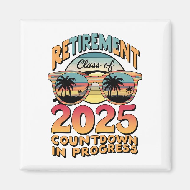 Aimant Décompte de la promotion de retraite 2025 en cours (Devant)