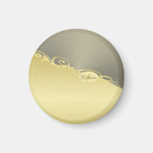 Aimant Décor de luxe sur or & argent, Monogramme