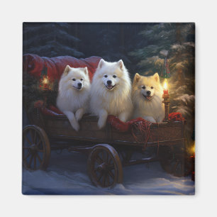 Aimant Décor de Noël américain esquimau enneigé