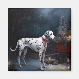 Aimant Décor de Noël Dalmatien Snowy