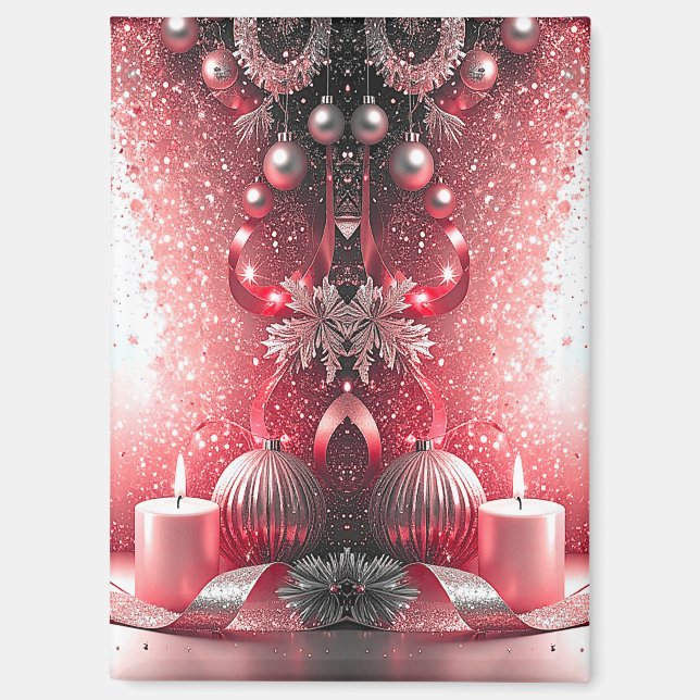 Aimant décoratif de Noël pour les fêtes de bougies (Recto)