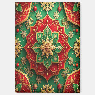 Aimant décoratif de Noël rouge vert