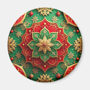 Aimant décoratif de Noël rouge vert pour les Fêtes