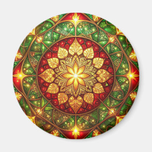 Aimant décoratif de Noël vert rouge