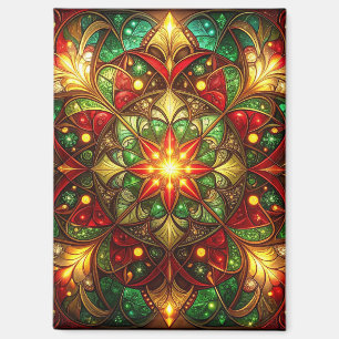 Aimant décoratif de Noël vert rouge