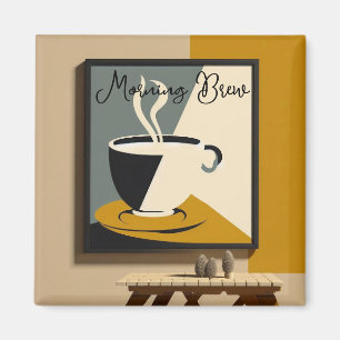 Aimant Décoration de café pour se réveiller le matin