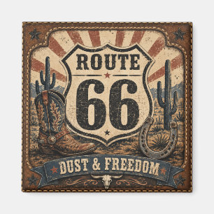 Aimant Décoration de maison vintage Western Route 66 pous