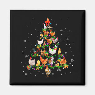 Aimant Décoration de poulet pour arbre de Noël Xmas