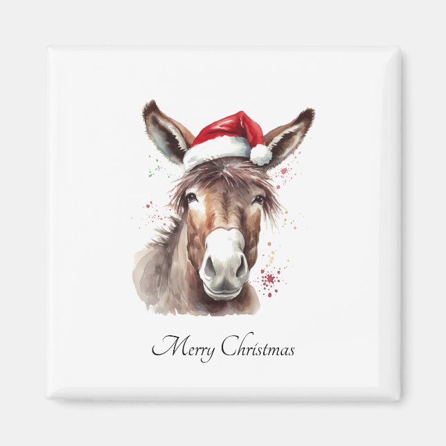 Aimant Décoration de réfrigérateur de Noël pour âne de fe (Devant)