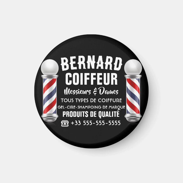 Aimant Décoration de salon de coiffure (Devant)